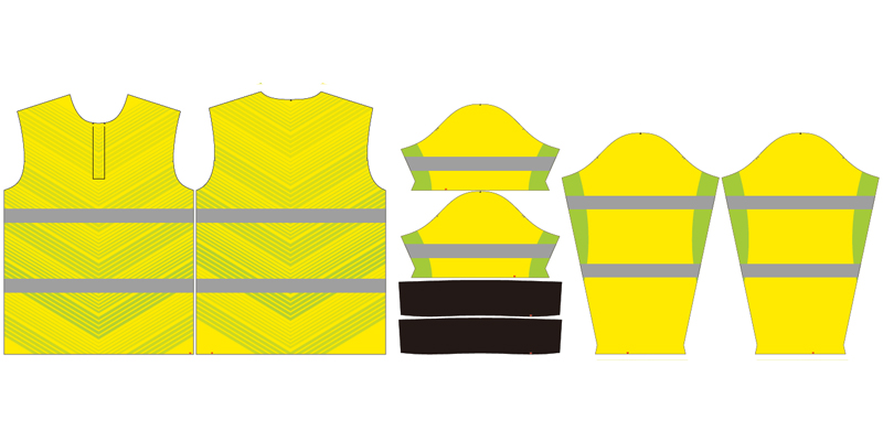 hi vis safety work wear design layout